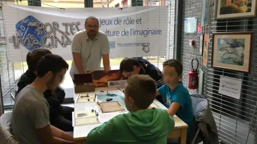 Parties lors du salon des littératures maudites avec des enfants (11 à 16 ans).