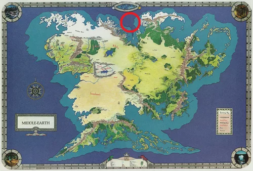 La « grande » carte extrapolée par ICE de la Terre du Milieu La « grande » carte extrapolée par ICE de la Terre du Milieu